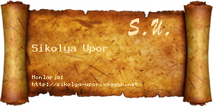 Sikolya Upor névjegykártya